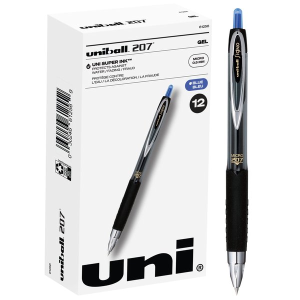 Uniball Signo 207 Gel Pen 12 Pack, 0.5mm Micro Blue Pens, Gel Ink Pens | Office Supplies Sold by Uniball are Pens, Ballpoint Pen, Colored Pens, Gel Pens, Fine Point, Smooth Writing Pens