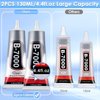 Cludoo B7000 Glue Clear with Precision Tip, 2pcs 130ml / 4.4 Fl Oz B7000 Rhinestone Glue Fabric Glue with Rhinestone Dotting Pen Tool, Wax Pencil, Tweezer, Jewelry Glue for (2PCS,4.4 Fl Oz)