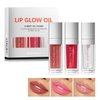 Tiejdhr 3Pcs Plumping Lip Oil, Lip Glow Oil Tinted Lip Balm Lip Care, Long Lasting Nourishing, Transparent Toot Lip Oil Repairing Lip Lines and Prevents Dry Cracked Lip Plumper (Lip Gloss- C Set)