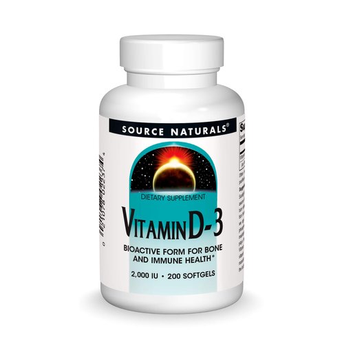 Source Naturals Vitamin D-3 2000 iu Supports Bone & Immune Health - 200 Softgels