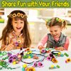 WUBOMJIO Flower Crowns Craft Kit, Make Your Own 12 PCs Flower Crowns Garland Handmade Arts and Crafts for Kids, DIY Fairy Flower Headbands and Bracelets,Hair Accessories Gift for Girls/Teens/Women