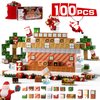 100 Pcs Magnetic Blocks Building Toys - Build Mine World Set with Christmas Snow Magnet Building Blocks , Magnetic Building Cubes Toys for Kids 3+, Construction Toys Game for Kids Ages 3 4 5 6 7 8