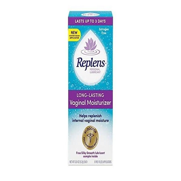 Replens Long-Lasting Vaginal Moisturizer, 8ct with single-use applicator