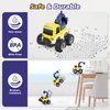 Cars Toy for 18m+ Years Old - Baby Toy Cars for Toddlers Push and Go Friction Powered Construction Truck Toys Plastic Action Vehicle Excavator Toy with Playmat Storage Bag for Kids Boys Birthday Gifts