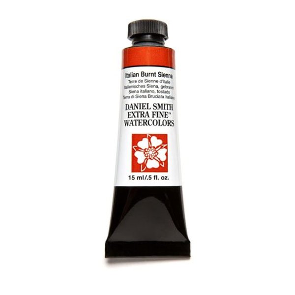 Daniel Smith Extra Fine Watercolor Paint, 15ml Tube, Italian Burnt Sienna, 284600047