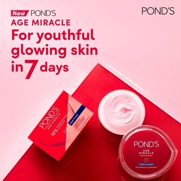 Pond's Age Miracle Cell Regen Deep Action Night Cream Anti Aging Wrinkle Net wt. 50 ml.