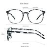 LifeArt Bifocal Reading Glasses with Round Lenses, Blue Light Blocking Glasses, Gaming Glasses, TV Glasses for Women Men, Anti Glare(Black&White, 0.00/+2.25 Magnification)