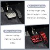 Auto Aluminum Pedal Covers, Auto No Drilling Accelerator Pedal Covers, Anti-Slip Aluminum Brake Gas Pedal Pads, Nonslip Car Pedal Pads for Dodge 2009-2022 Challenger Charger Chrysler 300C (Red)