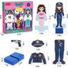Atoylink Wooden Magnetic Dress up Dolls for Girls Pretend Play Set, Princess/Witch/Occupations Community Helpers Matching Games Fashion Paper Dolls for Toddlers Preschool Learning Toys Gifts