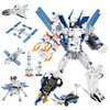 WULOBOOI 6 in 1 Space Transforming Mech Building Block Sets, STEM Robot Warrios Space Station Exploration Shuttle Rockets Building Kit, Cool Christmas Birthday Gifts for Adults Kids 10+ (527 PCS)