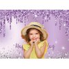 INRUI Purple Happy 10th Birthday Photography Background Girls Sweet Ten Years Old Birthday Party Decorations Backdrop 7x5FT