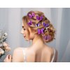 Butterfly Hair Clips Penta Angel 8Pcs Random Styles Glitter Realistic 3D Butterfly Hair Bow Pins Accessories for Women Girls Halloween Wedding Birthday Party Decor (4.5cm, Purple)