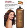 First Botany Cosmeceuticals, Cold Pressed Sweet Almond Oil - Triple AAA+ Grade Quality, For Hair, For Skin and For Face, 100% Pure and Natural with Pump dispenser, 16 fl oz