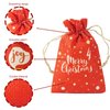 24 Pieces Christmas Countdown Bag with Drawstrings Small Christmas Gift Goody Bags for Xmas Holiday New Year Party Favors Supplies, 24 Designs Advent Calendar Bags