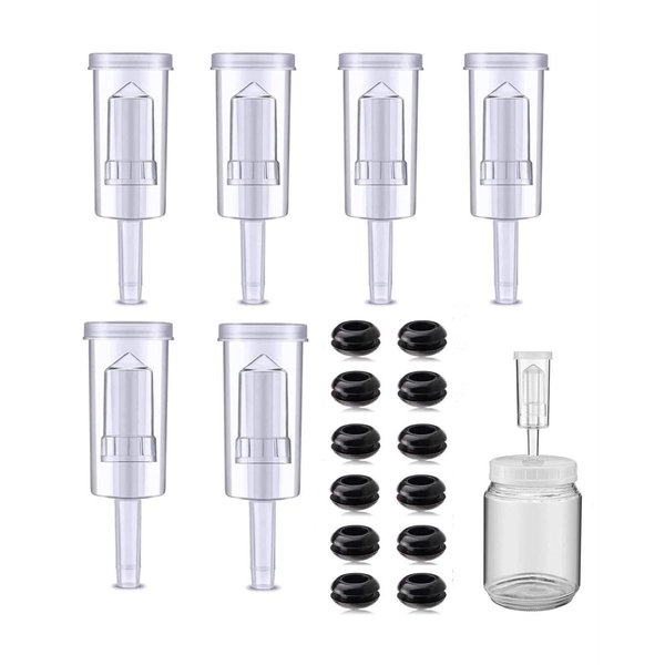 Airlock Set for Fermentation,12 Pieces Silicone Grommets and 6 Pieces Plastic Airlock for Preserving,Brewing, Beer, Wine,Making Wine, Fermenting Sauerkrau, Kimchi