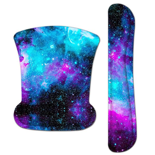 RICHEN Keyboard Wrist Rest Pad and Mouse Wrist Rest Support Mouse Pad Set,Durable & Comfortable & Lightweight for Easy Typing & Pain Relief-Ergonomic Support (Galaxy)
