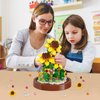 ZYLEGEN Sunflower Bouquets Building Blocks Flower Set,Mini Bricks Building Toys with Glass Dome for Home/Office Desk Décor,Idea Housewarming for Women Adults(553Pcs)