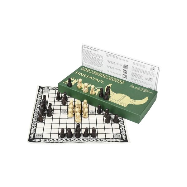 Hnefatafl Board Game - Viking Chess Set - The Masters Edition with Cloth Board and Detailed Resin Pieces - Two Player Strategy Board Game