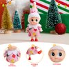 JOYIN Christmas Elf Plush Doll, Pink Tiny Soft Plush Christmas Elf Doll with Christmas Pattern for Christmas Holiday Decorations, Christmas Dress-Up Party.