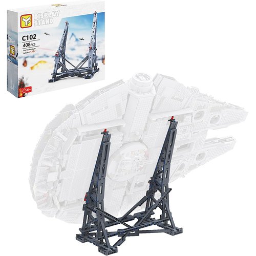 Millennium Falcon Vertical Display Bracket for Lego 75192 Starship Model, Sturdy Stand Building Kit, Best Gift and Movie Collectible for Adults(408 PCS)