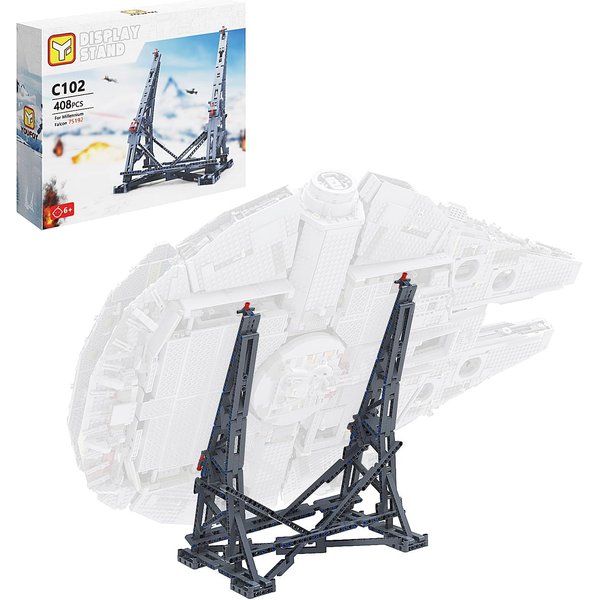 Millennium Falcon Vertical Display Bracket for Lego 75192 Starship Model, Sturdy Stand Building Kit, Best Gift and Movie Collectible for Adults(408 PCS)