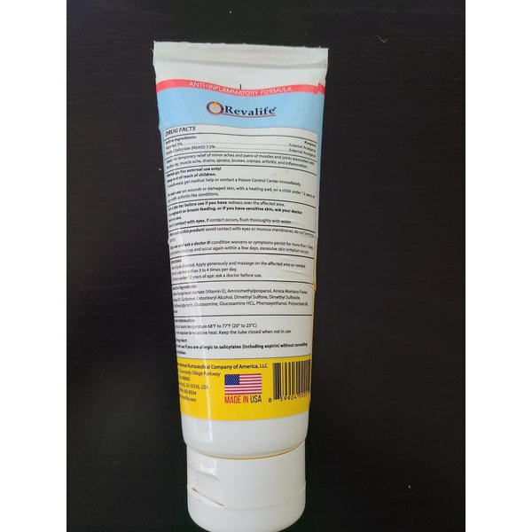 Revalife Cream for Topical Arthritis Pain Relief, Joint Pain, Inflammation - Tubes 4oz/114g (Pack of 2) Bundle (8 Oz.)