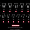 NOVO OVO 550 pcs Transparent Clear Crystal Duck Feet Style Flare Nail Tips Y2K Vibe Half Cover C Curve Wide French False Nail Extension Tips Acrylic Nail 11 Sizes Bag Packaging for Art Salon