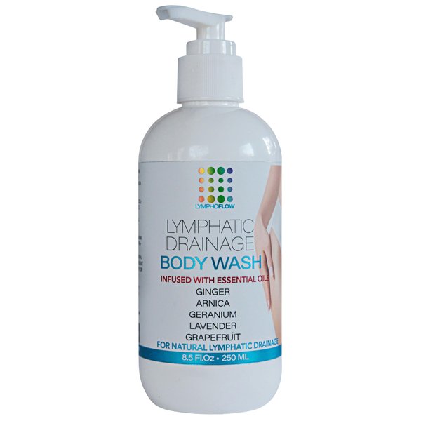 Bruizex Lymphatic Drainage Shower Gel, Natural Herbal Body Wash for Healthy Lymph Flow & Body Detox, Post Manual or Tool Lymphatic Massage, Post Liposuction, BBL, Lymphedema, Lipedema, 8 Fl OZ