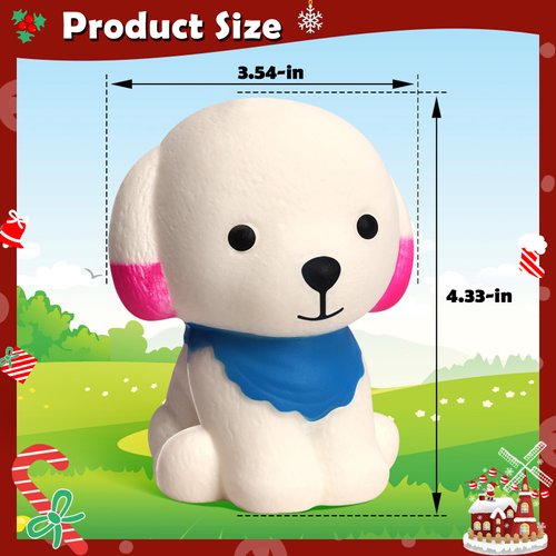 Jumbo Squishy Toy Squishies Dog - POKONBOY 5 Pack Kawaii Cream Scented Squishies Party Supplies Toys Stress Reliever Toys for Boys and Girls