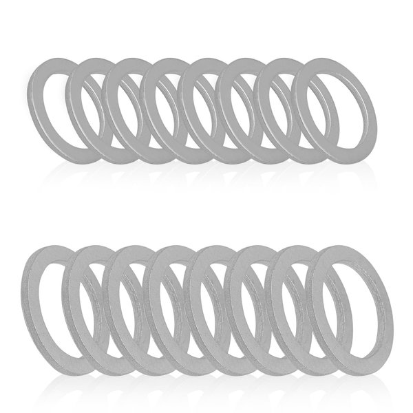 12PCS Transmission Fluid and Rear Differential Oil Drain Plug Crush Washer Gasket Seal Replacement for Acura M20 + M18, 6PCS 94109-2000 + 6PCS 90471-PX4-000