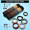 FANDAMEI Elastic Hair Ties Kit, Hair Accessories for Women with Elastic Hair Bands, Black Hair Ties, Cotton Hair Tie, Rubber Hair Bands, Hair Pins, Tie Hair Tools, Rat Tail Comb, Hair Ties Kit