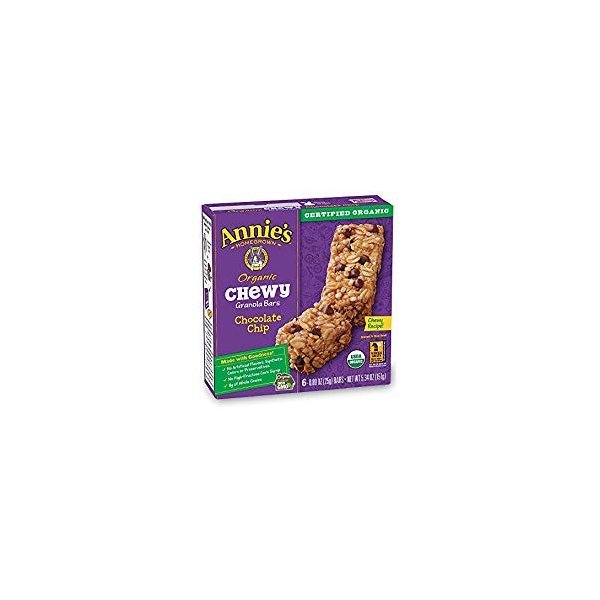 Annie's Organic , Chocolate Chip, 0.98-Ounce Bars, 6 count, (pack of 4)