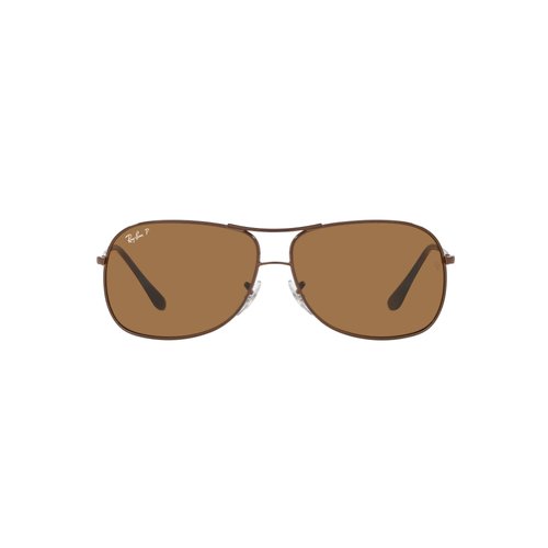 Ray-Ban RB3267 Metal Aviator Sunglasses, Brown/Polarized Brown, 64 mm