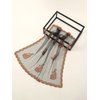 Floerns Women's Flower Embroidery Hair Scarf Headband Sheer Hair Bandana Black One-Size