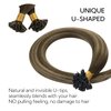 HOTBANANA U Tip Hair Extensions Human Hair, 22 Inch 50g 50s Balayage Chocolate Brown to Honey Blonde Pre Bonded U Tip Extensions Hot Fusion Keratin Utip Hair Extensions Straight K Tip Hair Extensions
