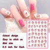 5D Kawaii Anime Nail Stickers, 6 Sheets Cute Cartoon Nail Decals for Nail Art Decoration, Perfect for Women and Girls, Pegatinas para Uñas