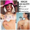 AWCCXMYM Temporary Tattoo Ink Temporary Tattoo Kit Skin Friendly Long Lasting Waterproof Fake Tattoos with Stencils for Face Body Paint DIY Tattoo Patterns Vegan & Cruelty Free (Black + Red + Brown)