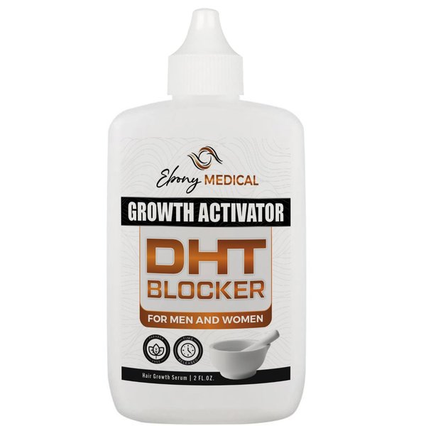 Ebony Medicals DHT Blocker Hair Growth Serum - Hair Loss Supplement, Supports Natural Regrowth, Fine Hair Thickening Serum 2 fl oz