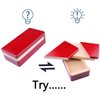 DC-BEAUTIFUL Impossible Box Puzzle Master Secret Opening Box Wooden Red Magic Box with Secret Drawer Mysterious Gift Box Puzzle