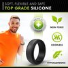 POPCHOSE Mens Silicone Wedding Rings, Silicone Rings Mens Silicone Rubber Wedding Bands for Men Size 7 8 9 10 11 12 13, 1 Pack, Size 10