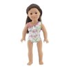 Emily Rose 18 Inch Doll Clothes | 4-Piece Floral Print One Piece 18" Doll Swimsuit Set, Includes Matching Towel, Ruffled Skirt, and Fun Beach Sandals! | Gift Boxed! | Fits Most 18" Dolls