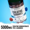 Jacked Factory Creatine Gummies 5g Daily Dose (1g per Gummy) - Creatine Gummy for Men and Women, Vegan-Friendly, Travel-Friendly, Third-Party Tested - 150 Gummies, Blue Raspberry