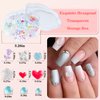 Lifextol Flower Nail Charms and Gems Cute Nail Charms for Nails Design 3D Nail Charms for Nails, Junk Case Charms Kawaii Nail Charms Bulk Heart Charms Y2K for Coquette Press on Nails Art Charms