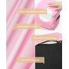 Onism Lash Pillow for Eyelash Extensions, Leather Waterproof Curved Memory Foam Lash Bed Pillow with Neck and Back Support, Pockets on Both Sides for Tools, Pink