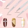 Makartt Double-Ended Nail Art Brushes Set, 5PCS Nail Design Brushes Dotting Pen Multifunctional Nail Design Tools Kit Including Nail Liner Brush and Nail Dotting Pens for UV Gel Nail Home Salon Use