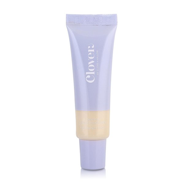 Clover Skin Is In Serum Foundation | Hydrating Face Serum, Lighweight Foundation, Cruelty-Free & Vegan | With Squalane And Sunflower Seed Wax | 30 ml - Shade 01 (Ultra Fair)