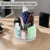 VOCOSTE Rotating Makeup Organizer, 360 Degree Rotatable Cosmetic Display Case, Makeup Caddy Storage Makeup Brushes Lipsticks Nail Polish Skincare, Clear