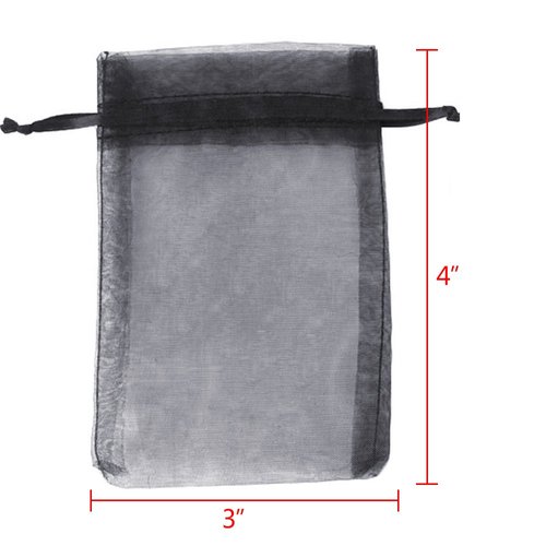 Boshen 100/200PCS Organza Gift Candy Sheer Bags Mesh Jewelry Pouches Drawstring Bulk for Wedding Party Favors Christmas (3" X 4"(200PCS), Royal Blue)