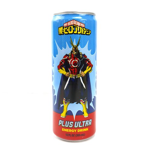 My Hero Academia All Might Plus Ultra Energy Drink (2 Pack) 12 FL OZ (355mL) Can With 2 GosuToys Stickers