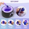 Tress Wellness Wax Warmer Silicone Liner (Purple) - Easy to Clean Silicone Wax Warmer Bowls with 2x Silicone Spatulas Compatible with 16oz Electric Waxing Kit - Silicone Wax Pot melting Wax Bowl